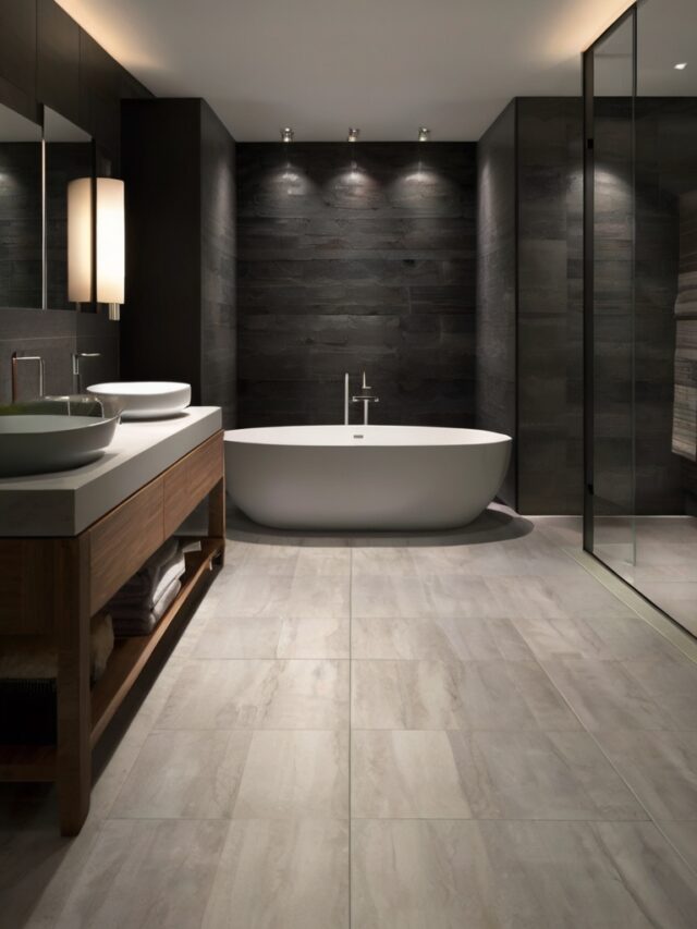 10 Stylish and Trendy Bathroom Floor Tile Ideas for a Modern Makeover ...