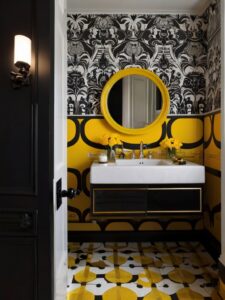 10 Trendy Black and Yellow Bathroom Ideas - Homezillo