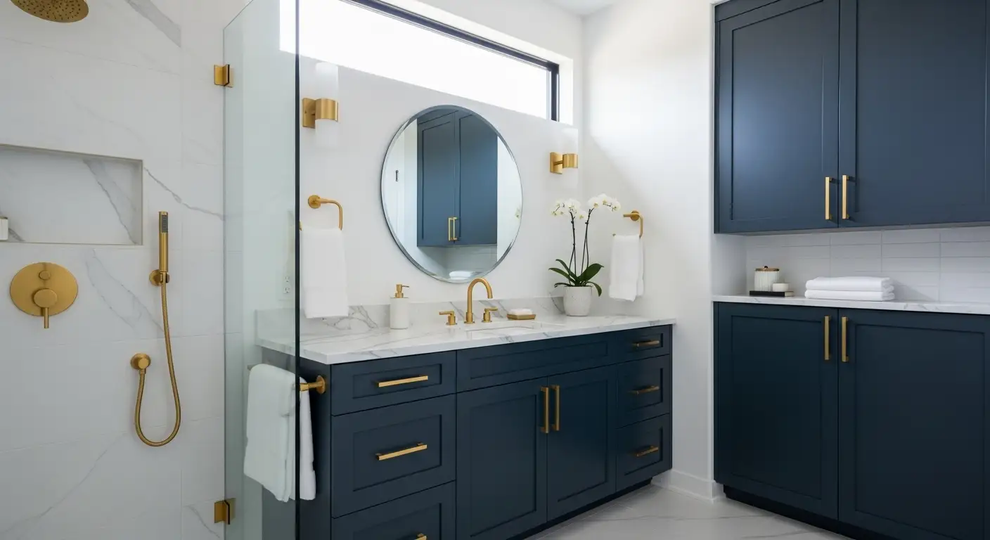 You are currently viewing 10 Captivating Navy Bathroom Ideas