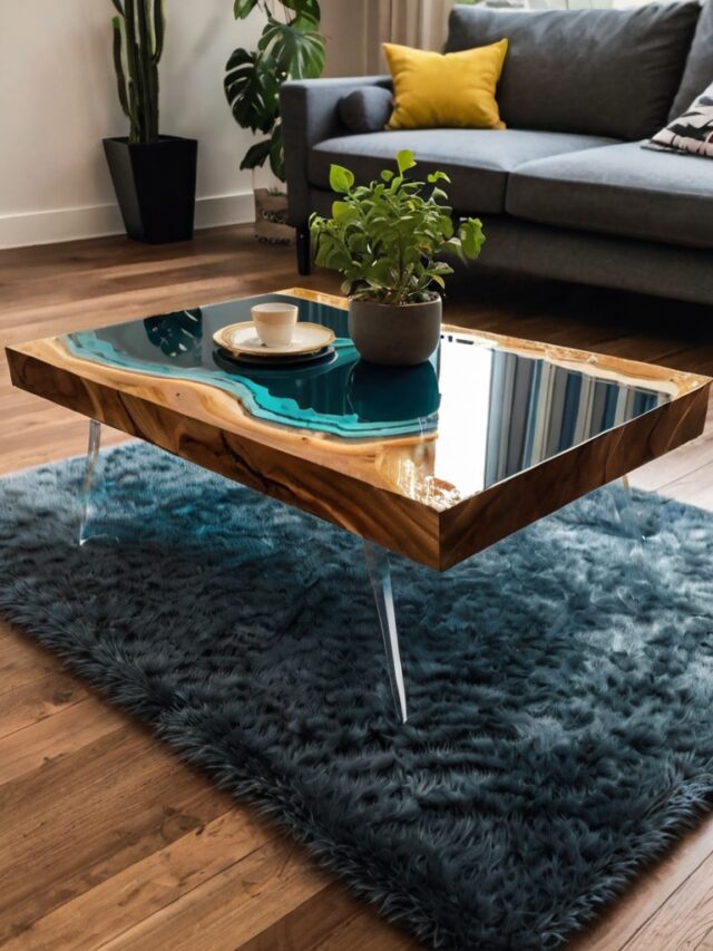 Epoxy Coffee Table Ideas: Colorful and Bold Designs - Homezillo