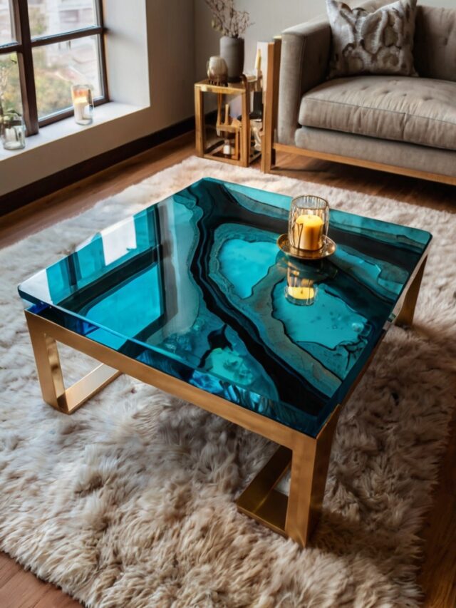 Epoxy Coffee Table Ideas: Colorful and Bold Designs - Homezillo