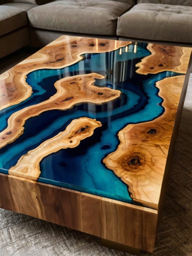 Epoxy Coffee Table Ideas: Colorful and Bold Designs - Homezillo