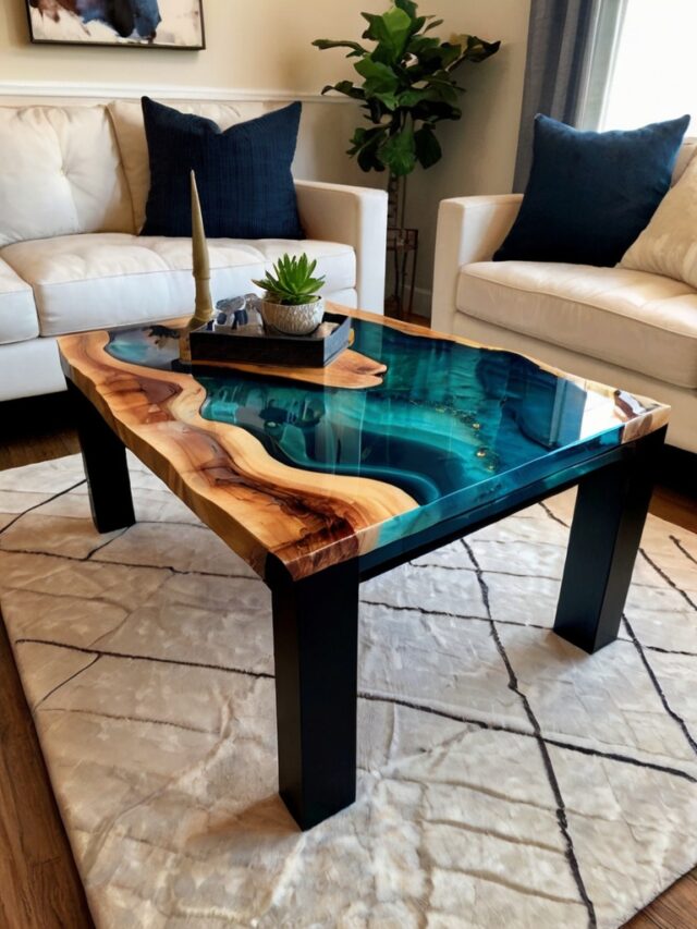 Epoxy Coffee Table Ideas: Colorful and Bold Designs - Homezillo