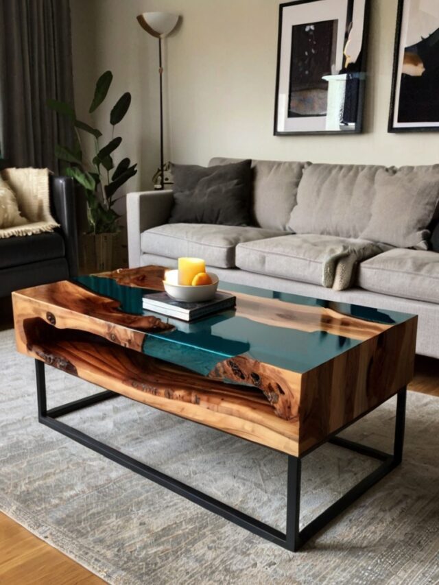 Epoxy Coffee Table Ideas: Colorful and Bold Designs - Homezillo