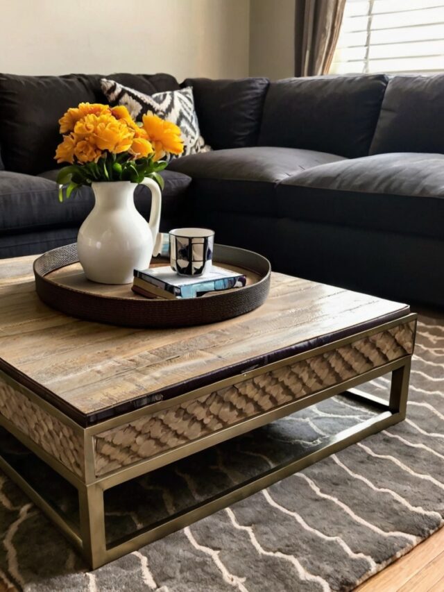 Top 10 Ottoman Coffee Table Decor Ideas - Homezillo