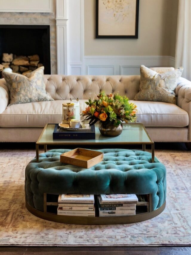 Top 10 Ottoman Coffee Table Decor Ideas - Homezillo