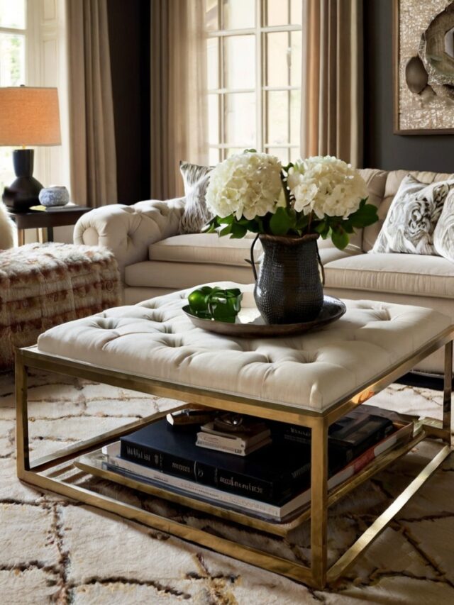 Top 10 Ottoman Coffee Table Decor Ideas - Homezillo