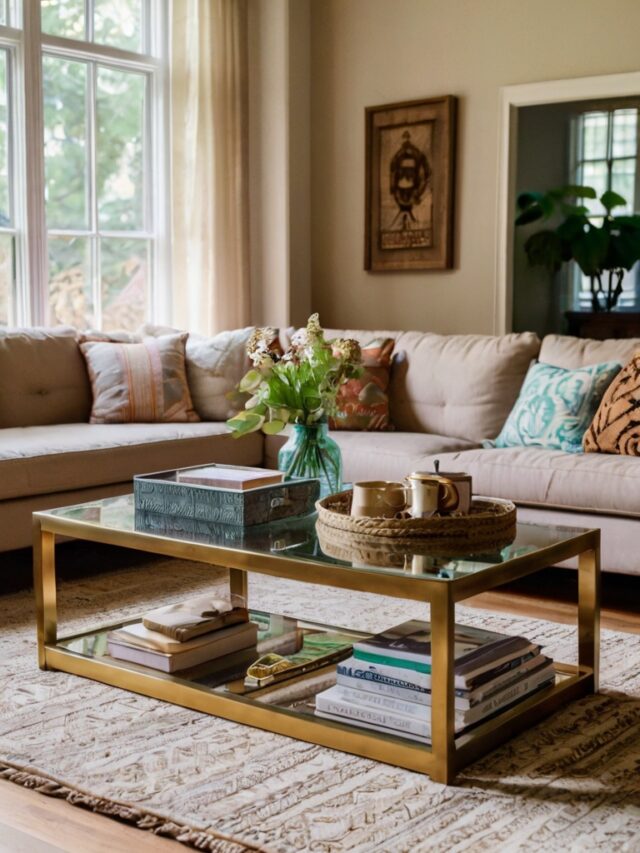 10 Stunning Rectangle Coffee Table Decor Ideas - Homezillo