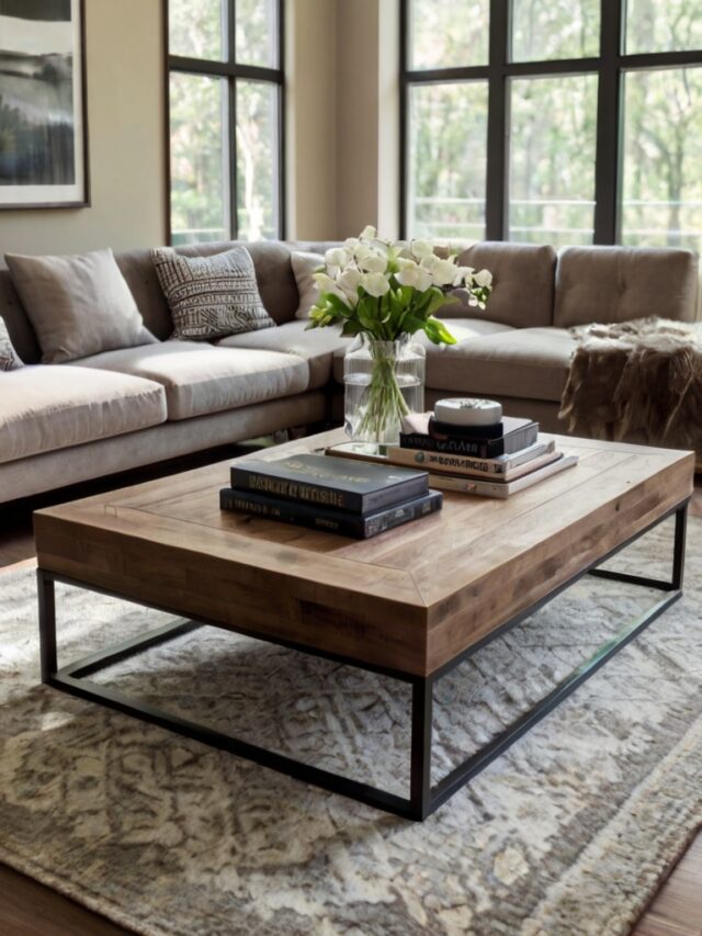 10 Stunning Rectangle Coffee Table Decor Ideas - Homezillo