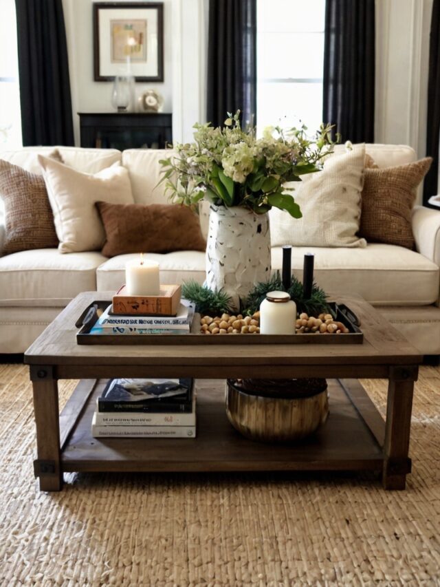 10 Stunning Rectangle Coffee Table Decor Ideas - Homezillo