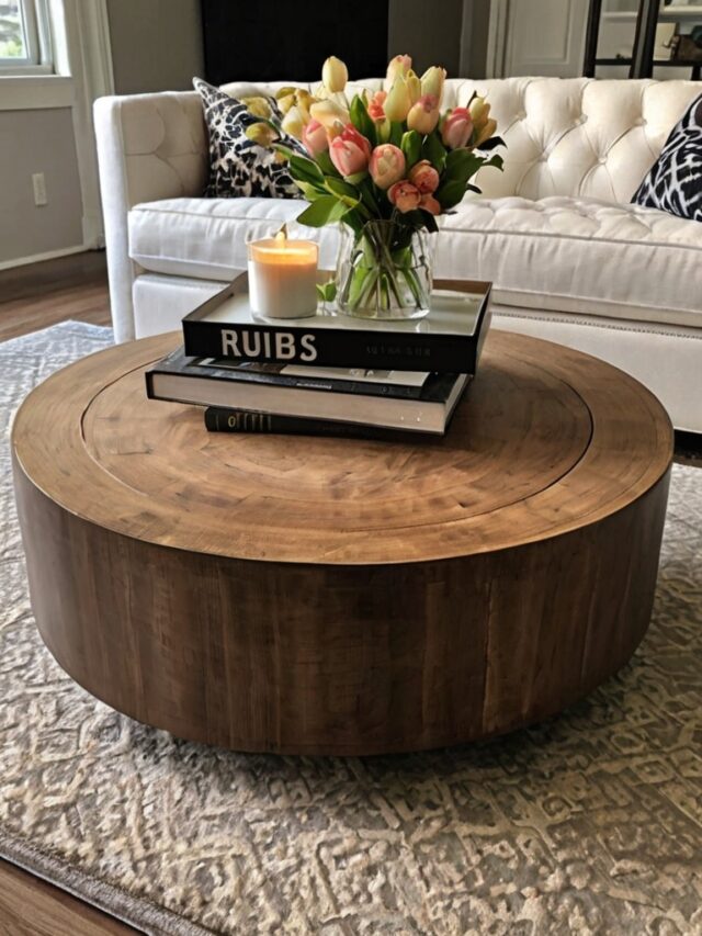 Photo inspiration: Curated Rounded Coffee Table Decor Gallery View 49