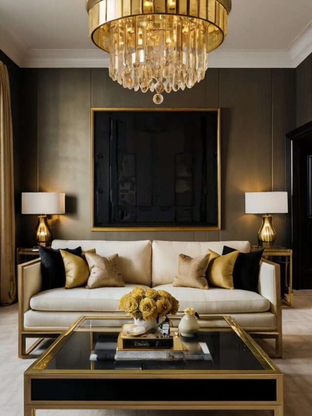 15+ Black, Gold and Cream Living Room Ideas: How to Create a Luxe Look ...