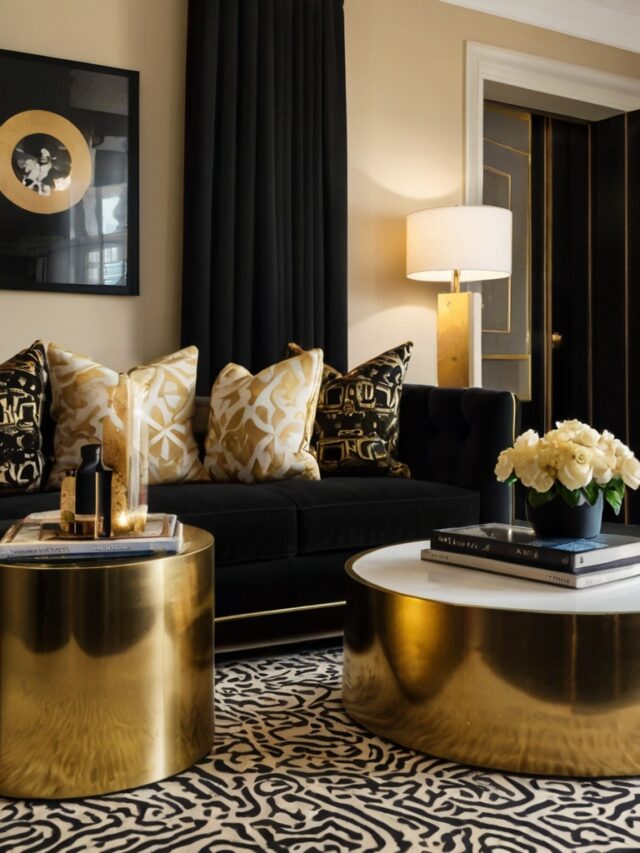 15+ Black, Gold and Cream Living Room Ideas: How to Create a Luxe Look ...