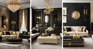 Read more about the article 15+ Black, Gold and Cream Living Room Ideas: How to Create a Luxe Look