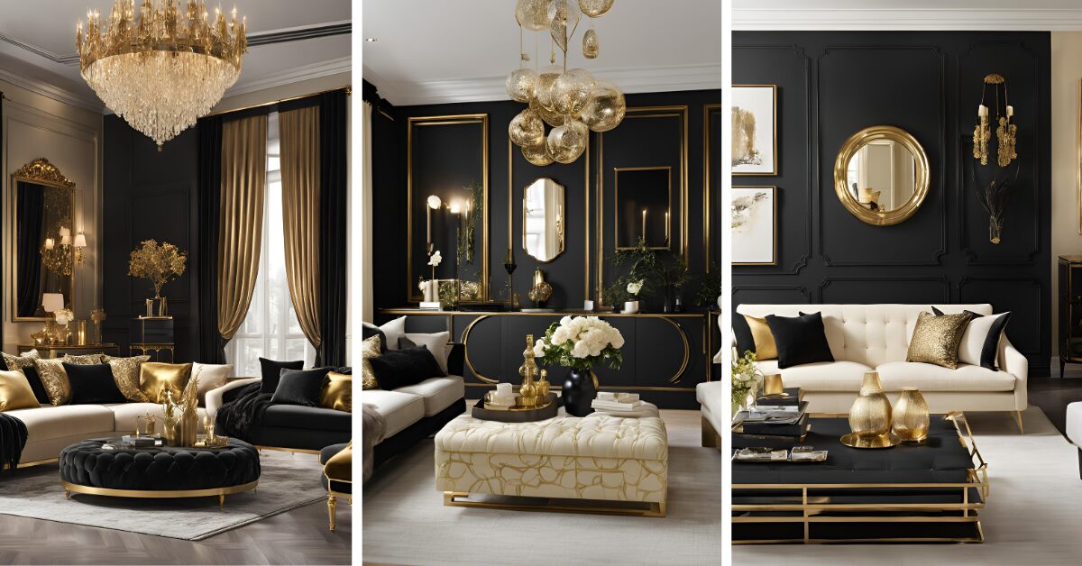 Read more about the article 15+ Black, Gold and Cream Living Room Ideas: How to Create a Luxe Look