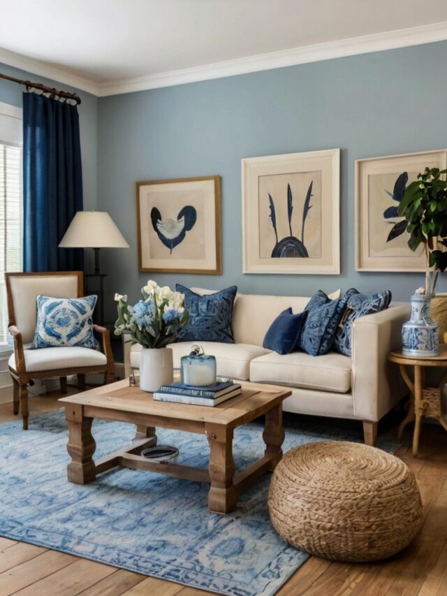 15+ Blue and Cream Living Room Ideas: You’ll Love - Homezillo