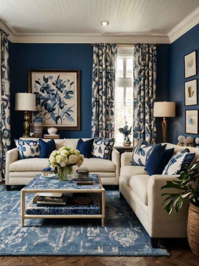 Creme Blue Raspberry Room 15+ Blue and Cream Living Room Ideas: You’ll Love - Homezillo