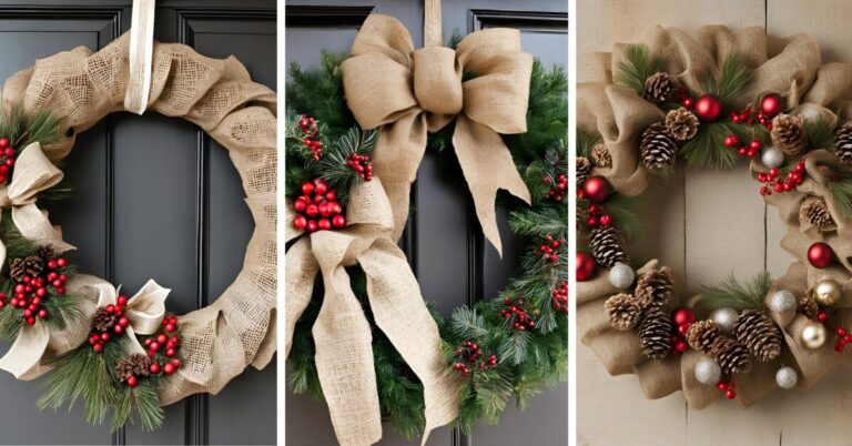 Burlap Christmas Wreath Ideas