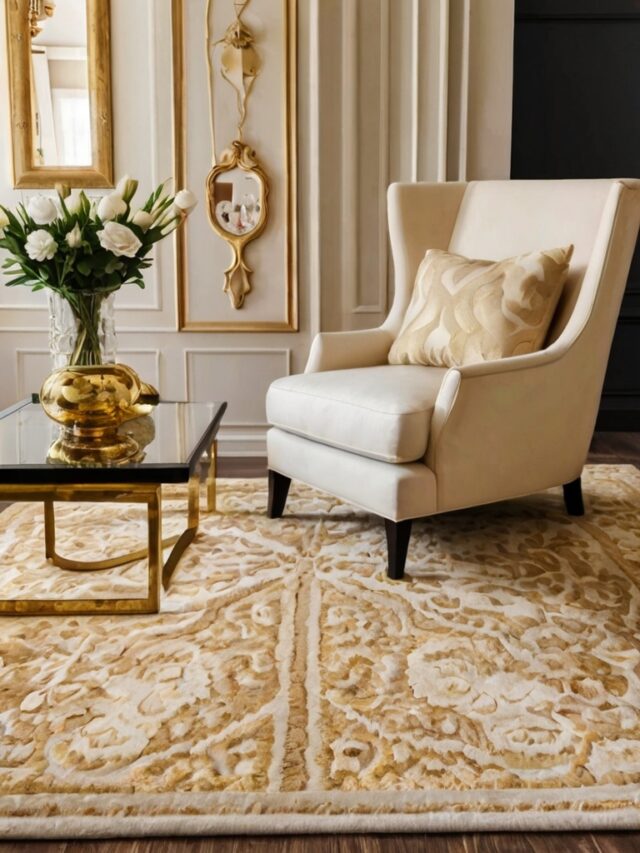 15+ Gold and Cream Living Room Ideas: How to Style Walls and Floors ...