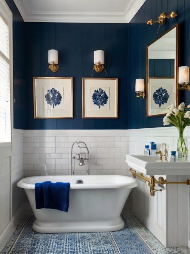 15+ Stunning Blue and White Bathroom Ideas: Stylish Retreat - Homezillo