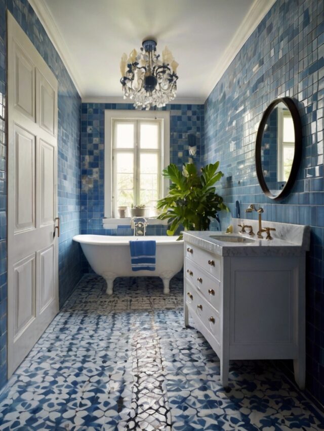 15+ Stunning Blue and White Bathroom Ideas: Stylish Retreat - Homezillo