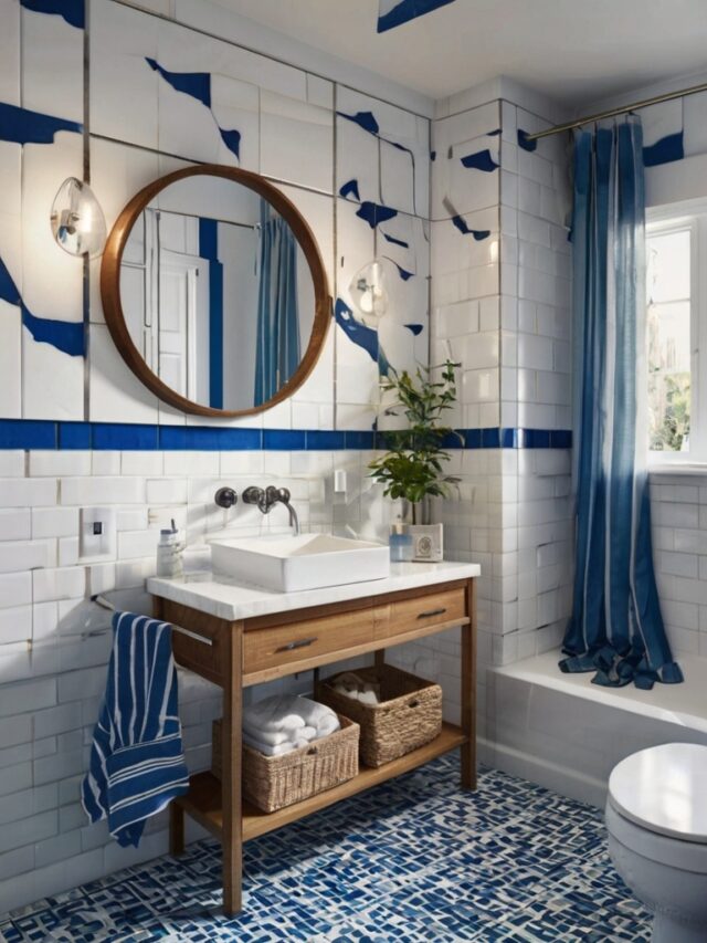 15+ Stunning Blue and White Bathroom Ideas: Stylish Retreat - Homezillo