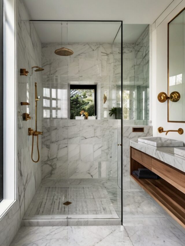 15+ Best White Marble Bathroom Ideas - Homezillo