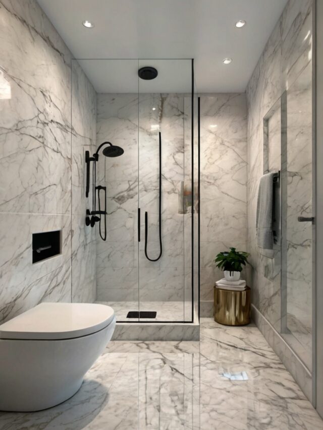 15+ Best White Marble Bathroom Ideas - Homezillo