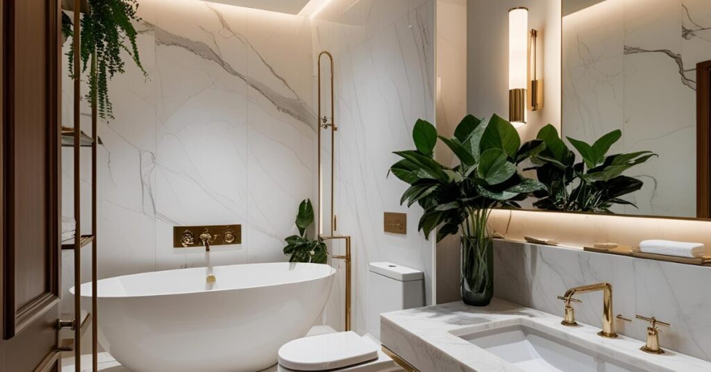 Picture of 15+ Best White Marble Bathroom Ideas - Homezillo