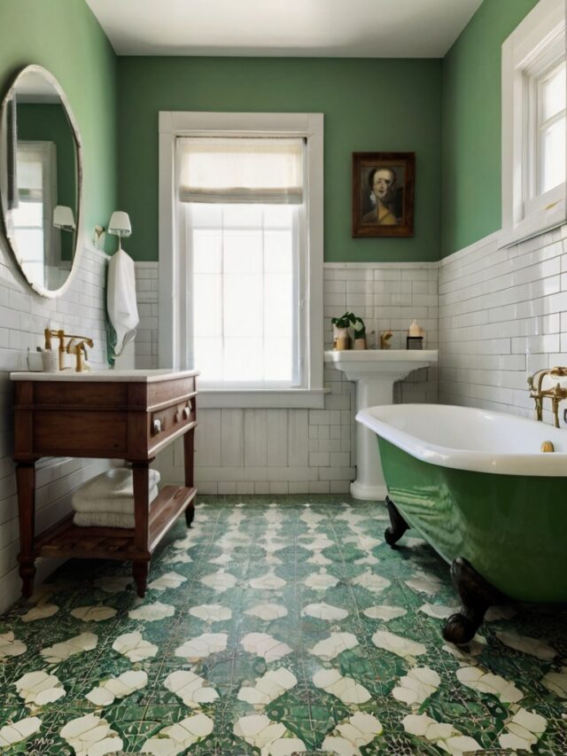 16+ Green and White Bathroom Ideas to Refresh Your Space Instantly ...
