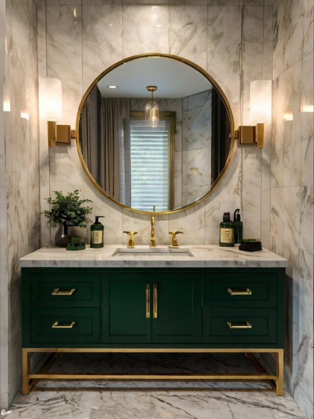 White Green Bathroom Ideas