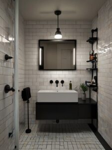 16 Best Small Black and White Bathroom Ideas - Homezillo