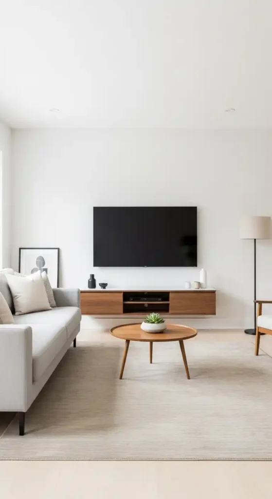 Minimalist TV Wall Styling
